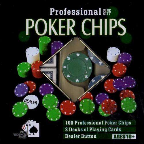 PROFESSIONAL POKER CHIPS PLUS 2 DECKS OF CARDS!!!