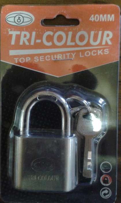 40MM TRI-COLOUR SECURITY LOCK