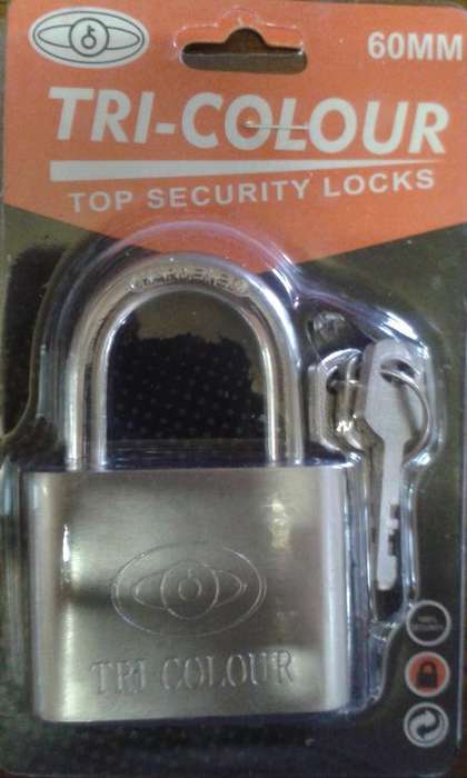 60MM TRI-COLOUR TOP SECURITY LOCK