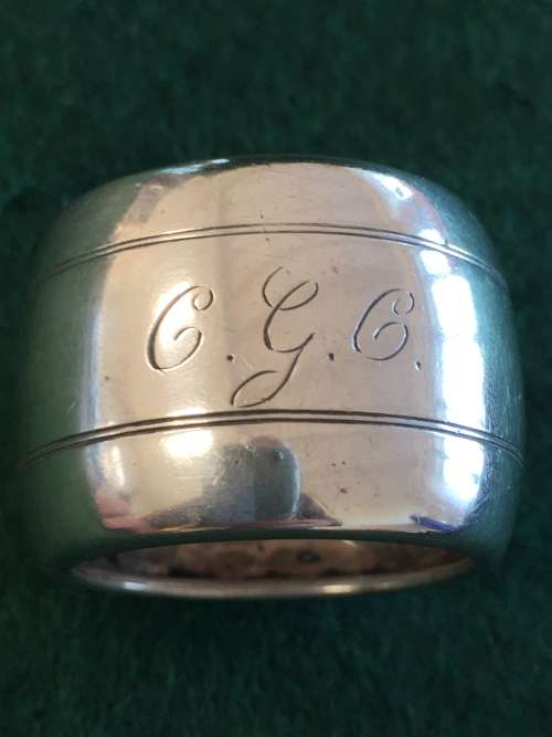 3 Silver Engraved Napkin rings