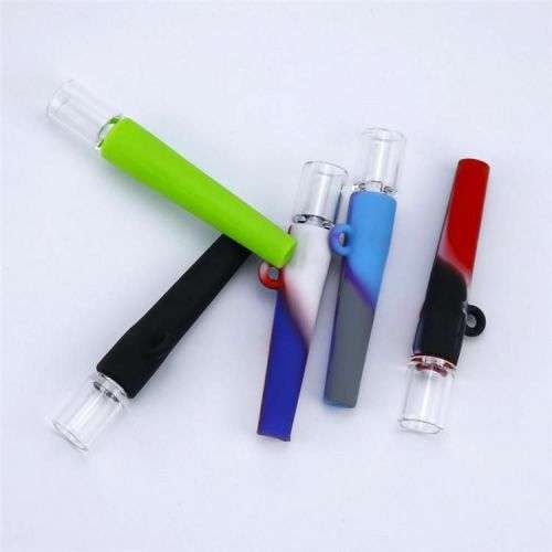 One Hitter Silicone And Glass Pipe (In Stock)