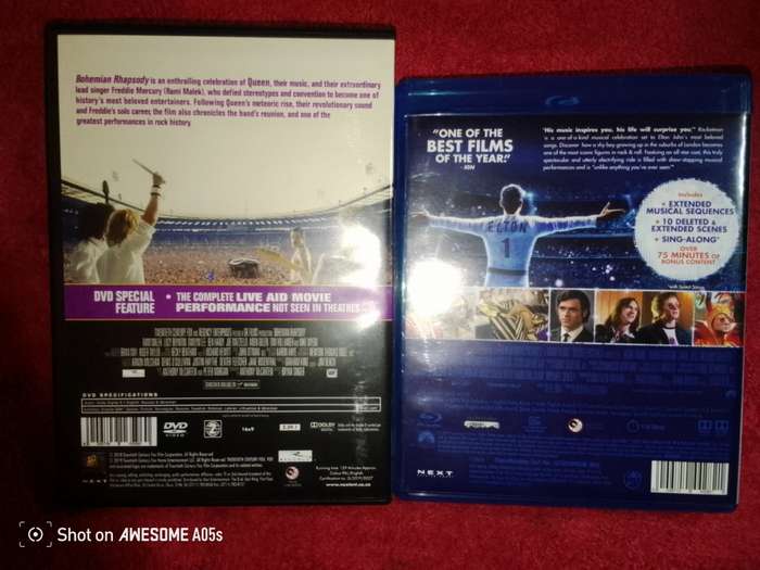 Elton John Rocketmand blu-ray / Queen Bohemian Rhapsody DVD all EX