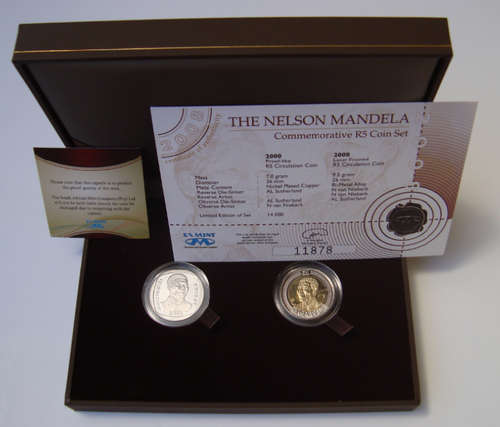 *****INAUGURATION *****  MANDELA Set  !!! 2000 & 2008 Mandela Coins !!!!