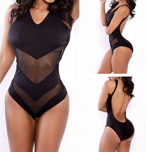 Stylish Sexy Women Mesh One-Piece Bikini Set Swimwear Swimsuit Beachwear