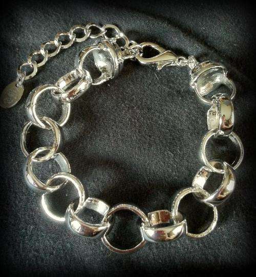 ONE ONLY!!15 mm STUNNING TIBETAN SILVER ROLO BRACELET