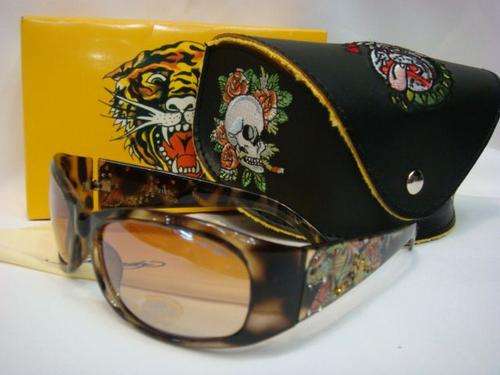 SEXY LADIES BLACK TIGER DIAMANTE EDD HARDEY SUNGLASSES