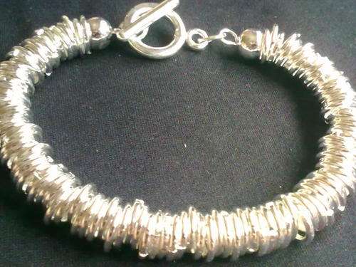 EXCLUSIVELY FROM THE HADDASAH COLLECTION SILVER ELECTROPLACED MULTI CIRCLE BRACELET