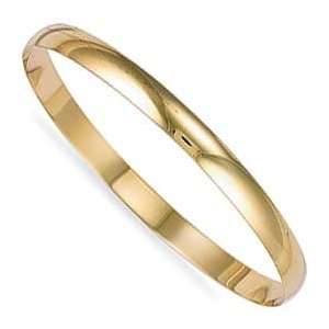 2 YEAR GUARANTEE!!GOLD  D SHAPED SLAVE BANGLES 8 mm (7cm)