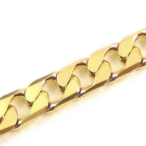 2 YEAR GUARANTEE!!GORGEOUS 6 MM GOLD CURB NECKLACE 60 cm