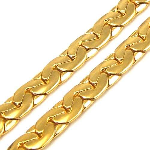 2 YEAR GUARANTEE! GORGEOUS GOLD FANCY BRACELET 6 mm