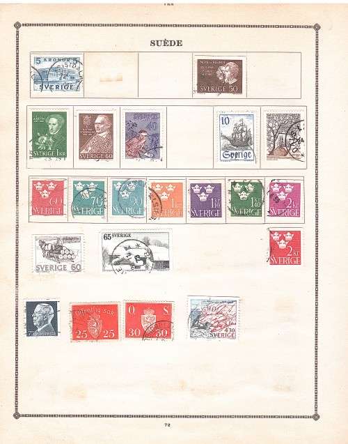 European pages with stamps