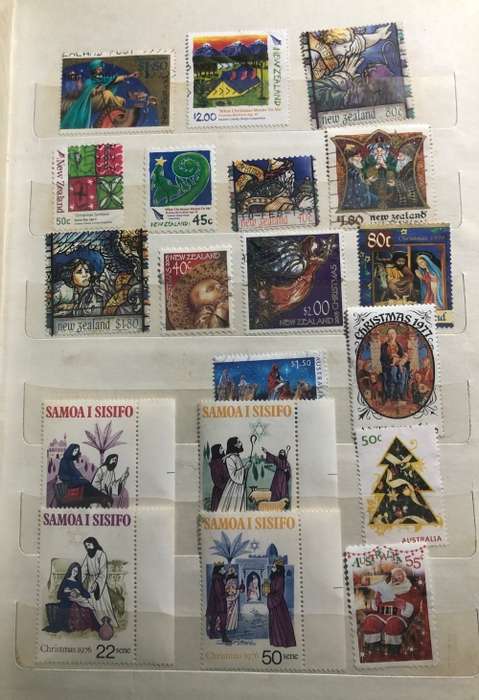 Christmas Theme Stamps in small album