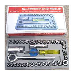 40 Piece Socket Set - 1/4" & 3/8" Drive **!**