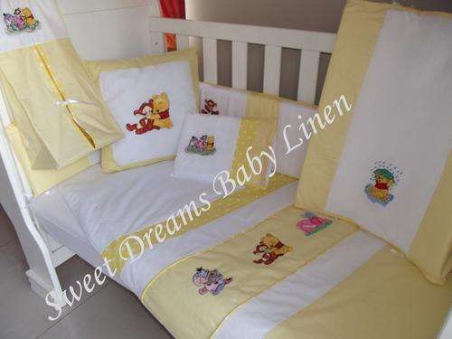 Winnie the pooh Embroidered 7 Piece Baby Bedding Sets