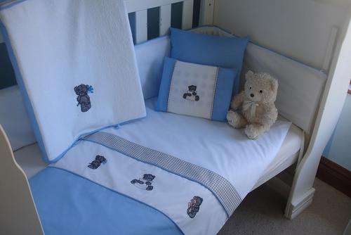 Embroidered Tatty Bear 7 Piece Baby Bedding Set