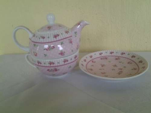 Modern porcelain tea for one set floarl pattern tea pot
