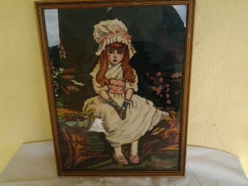 stunning framed girl tapersty behind glass framed
