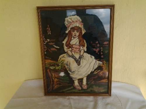 stunning framed girl tapersty behind glass framed