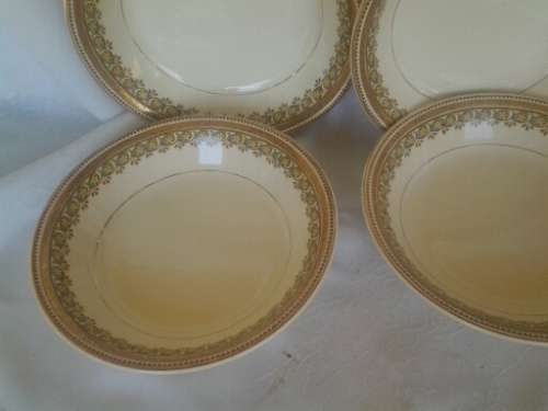 four vintage John Murdock porcelain soup bowls