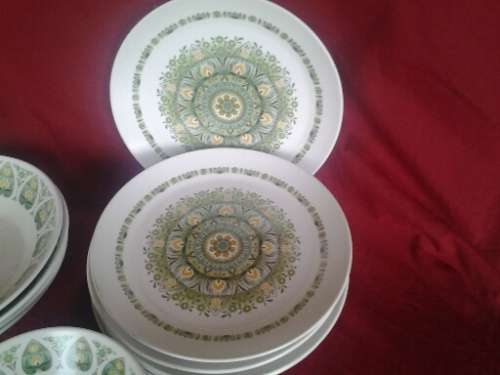 Retro style Green and white  Noritake  Progression Palos Verda part dinner set peace's ,