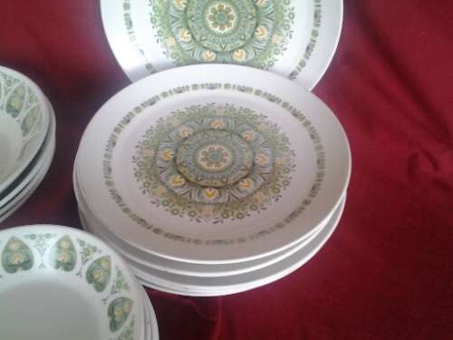 Retro style Green and white  Noritake  Progression Palos Verda part dinner set peace's ,