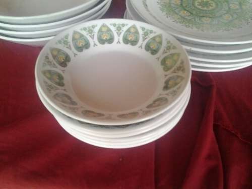 Retro style Green and white  Noritake  Progression Palos Verda part dinner set peace's ,