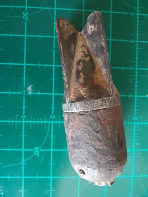WWII Italian 45mm Brixia Mortar Bomb. Red Devil
