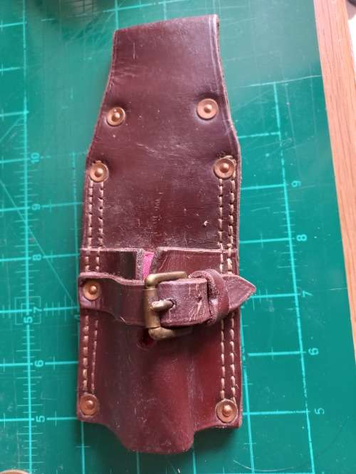 Dark Brown Leather Belt Frog, Fits LE 1907 Bayonet