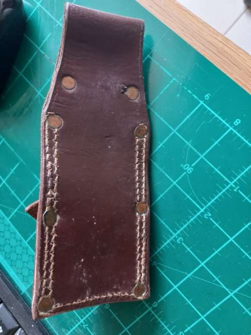 Dark Brown Leather Belt Frog, Fits LE 1907 Bayonet