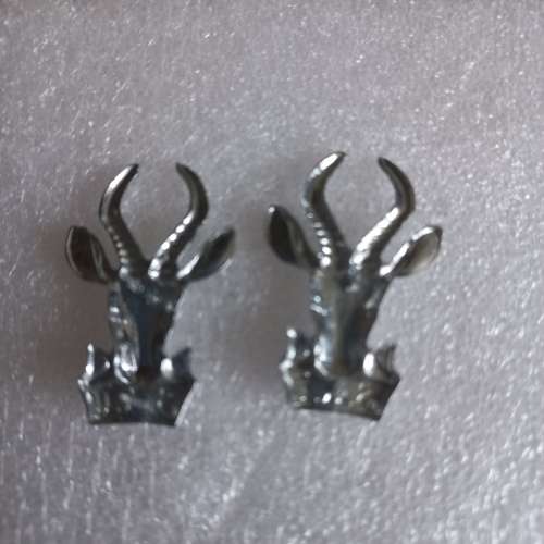 SADF Bokkop chrome collars pair all pins
