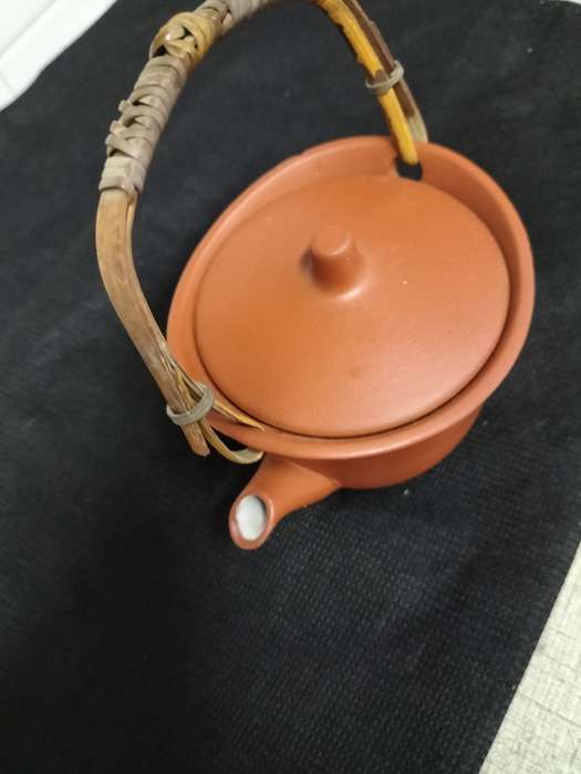 * ## VINTAGE JAPANESE RED CLAY TEA POT.