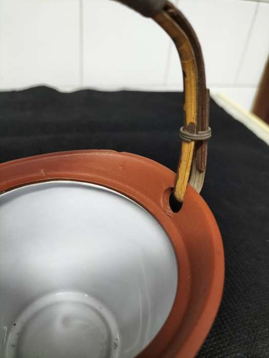 * ## VINTAGE JAPANESE RED CLAY TEA POT.