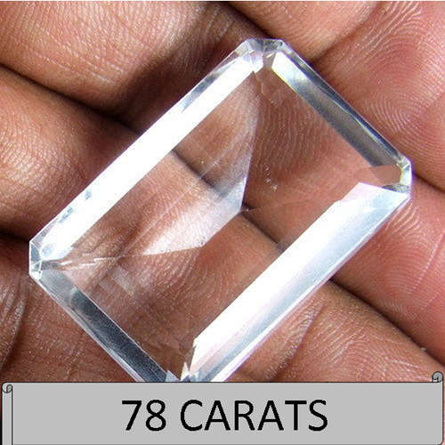 BEAUTIFUL 78 CT NATURAL UNTREATED WATER CLEAR CRYSTAL QUARTZ OCTAGON FOR PENDANT