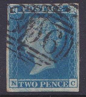 Great Britain 2d blue fine used attractive.