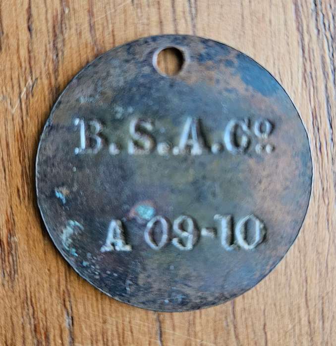 British South Africa Native Tax token scarce 1909/1910 period.