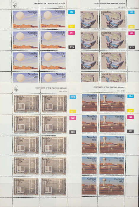 NAMIBIA 1990 - SACC 12/15  -   FULL SHEETS - FINE MINT