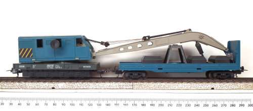 LIMA HO: Vintage SNCF Recovery Crane with Support Wagon in Good Boxed, Used condition(Italy)