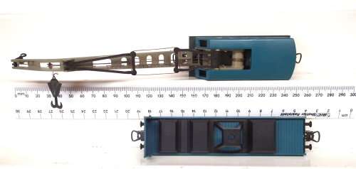 LIMA HO: Vintage SNCF Recovery Crane with Support Wagon in Good Boxed, Used condition(Italy)