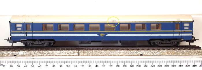 LIMA HO: SAR Blue Train Passenger Coach in Fair unboxed used condition (Italy)
