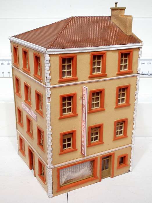 SCENERY HO: Vintage European Multi Story Hotel in Refurbished Used Condition.