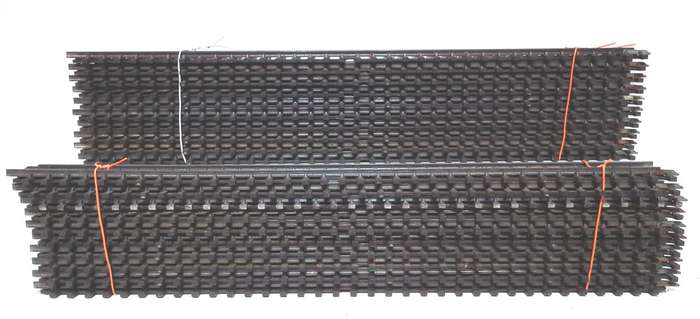 TRI-ANG OO:  20pc Vintage Solid Metal, High Profile Strait Track in Fair Used Condition.(England)
