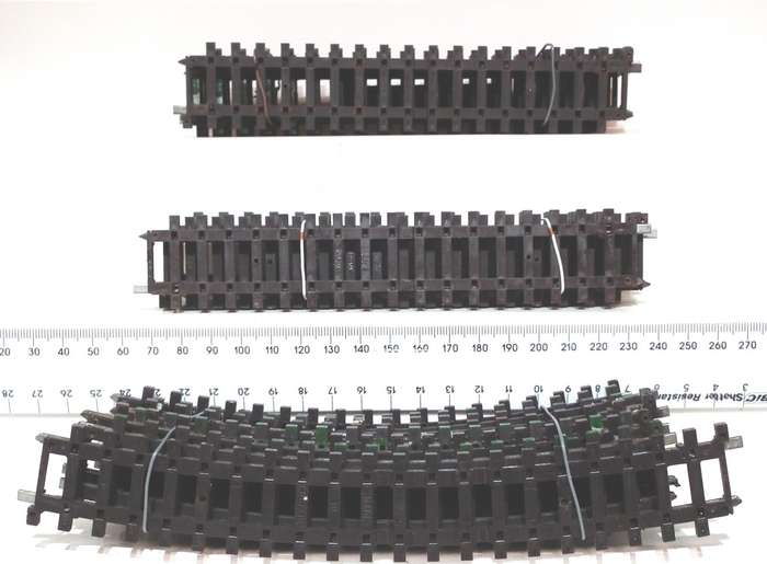 TRI-ANG OO:  20pc Vintage Solid Metal, High Profile Mixed Track in Fair Used Condition.(England)