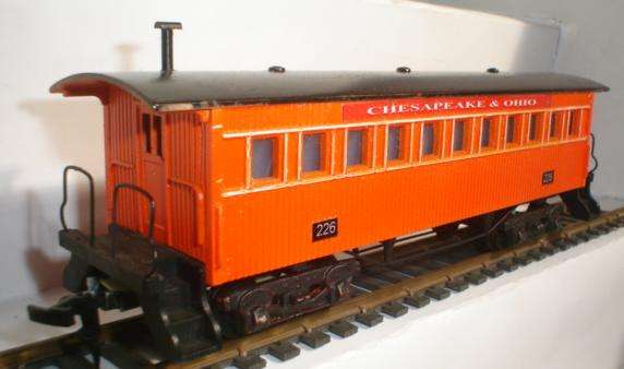 MANTUA/TYCO HO: Restored Old Timer Chesapeake & Ohio passenger car.
