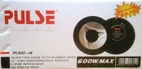 Pulse 10'' injection cone subs with rubber edges (Re-live those concert songs in your car!!!)