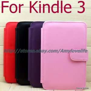 Kindle 3 Case,PU Leather Cover Case for Amazon Kindle 3 3G Keyboard Wallet Pouch