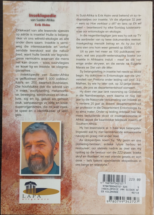 Inseklopedie van Suider-Afrika by Erik Holm - SOFT COVER