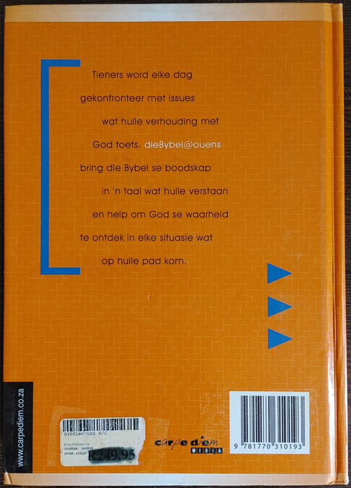Die Bybel@ouens: God se boodskap in jou eie taal by Hennie Stander - HARD COVER
