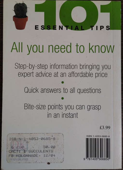 101 Essential Tips Cacti & Succulents - SOFT COVER