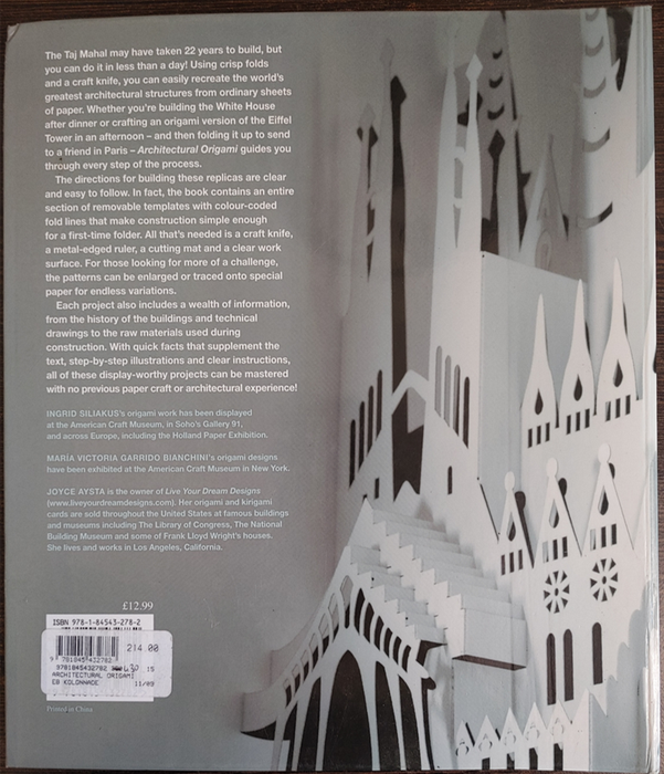 Architectural Origami by Ingrid Siliakus, Maria Victoria Garrido Bianchini and Joyce Aysta