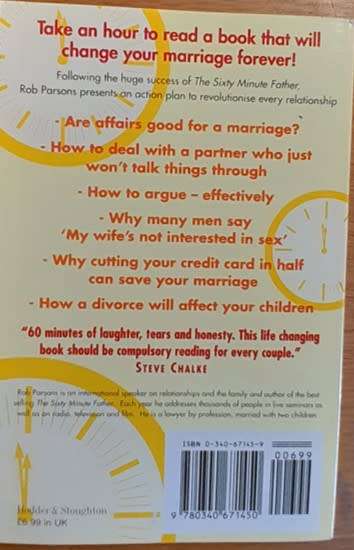The Sixty Minute Marriage by Rob Parson - PAPERBACK